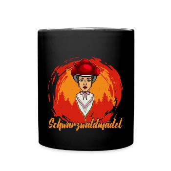Fille de la Forêt-Noire Forêt Allemande - Mug uni - noir - Devant