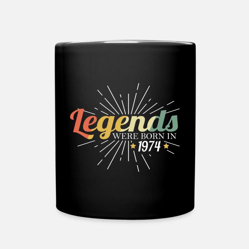 1974 Anniversaire Dictons Légende Rétro - Mug uni - noir