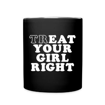 Hommes traitez bien votre fille pour la fête des pères - Mug uni - noir - Devant