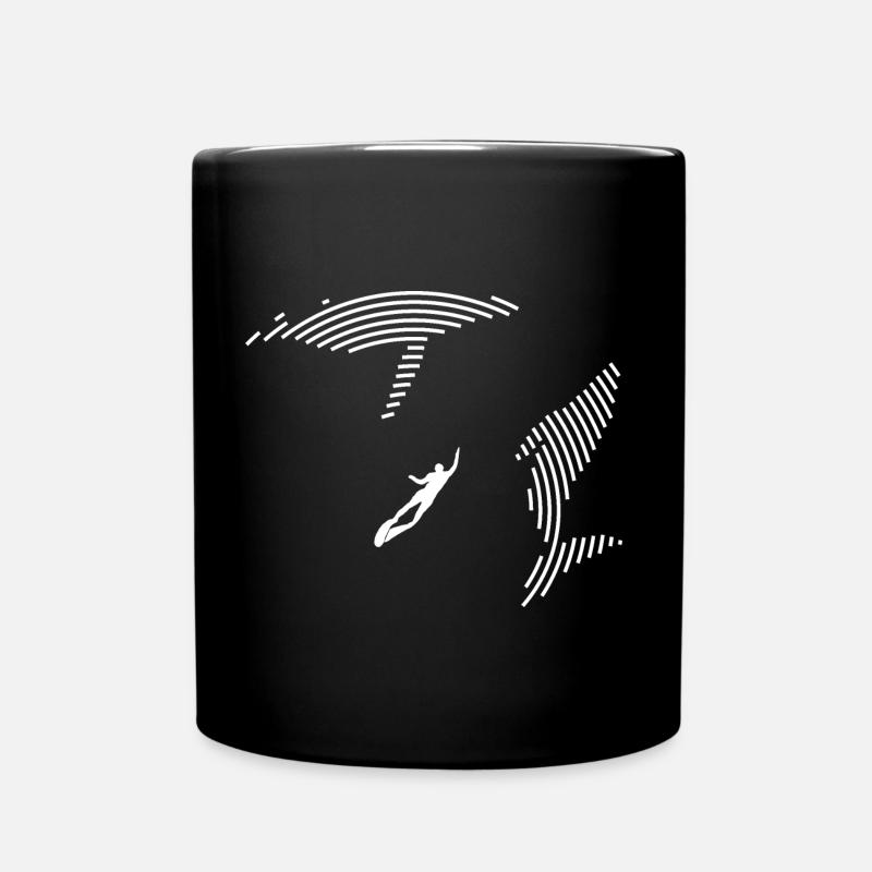 Plongée avec les baleines la nuit - Mug uni - noir