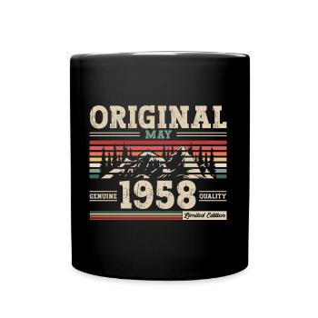Original mai 1958 Vintage 1958 anniversaire 1958 - Mug uni - noir - Devant