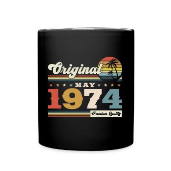 Original 1974 Vintage 1974 50th Birthday 1974 - Full Colour Mug - black - Front