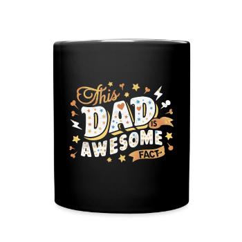 Dieser Papa ist der beste das ist Fact - Tasse einfarbig - Schwarz - Vorne