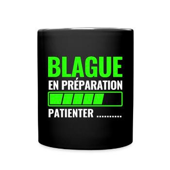 Witz im Entstehen - Tasse einfarbig - Schwarz - Vorne