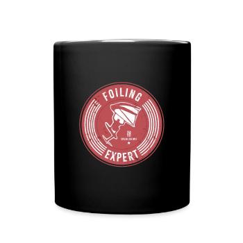 Vitage Label Wingfoiling - Full Colour Mug - black - Front