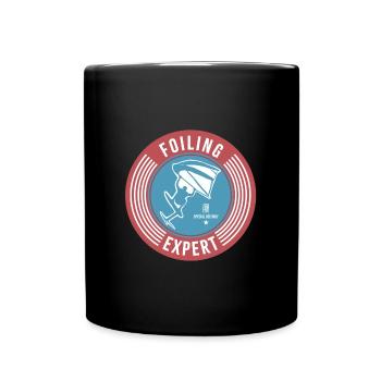 Étiquette Wingfoil - Mug uni - noir - Devant
