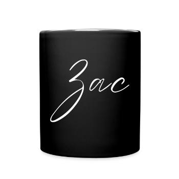 Zac Name T-Shirt Gift For Men - Full Colour Mug - black - Front