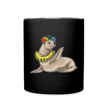 Seal Clown - Full Colour Mug - black - Front