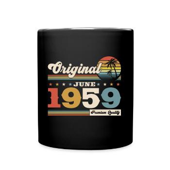 Original June 1959 Vintage 1959 Birthday 1959 - Full Colour Mug - black - Front