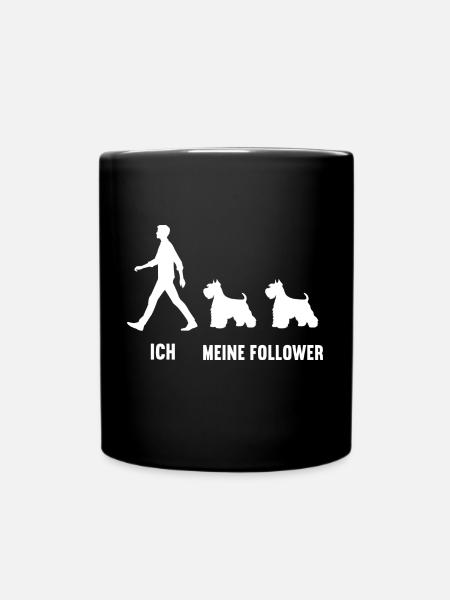 Ich Meine Follower Schnauzer Riesenschnauzer - Tasse einfarbig - Schwarz