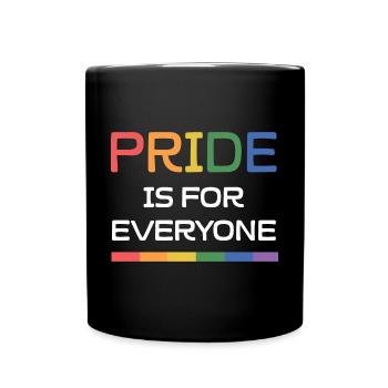 LGBTQ Pride Month - Pride is For Everyone - Full Colour Mug - black - Front