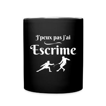Fechten, Fechten, Fechtfächer - Tasse einfarbig - Schwarz - Vorne