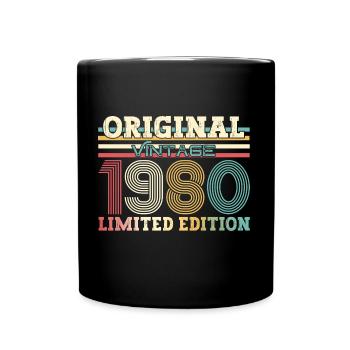 44ème Anniversaire Original 1980 Millésime 1980 - Mug uni - noir - Devant