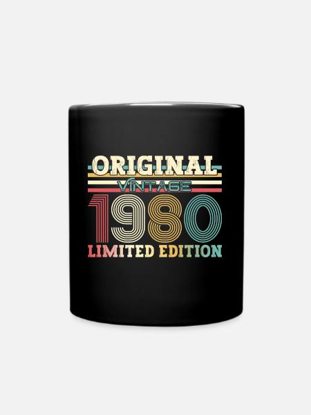 44ème Anniversaire Original 1980 Millésime 1980 - Mug uni - noir