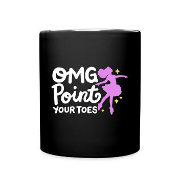 Ballett Tanzen Ballerina - Tasse einfarbig - Schwarz - Vorne