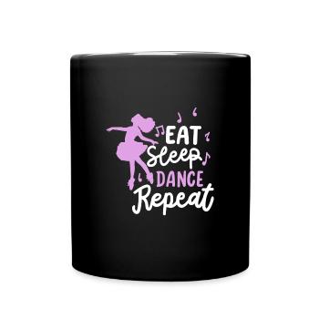 Ballett Tanzen Ballerina - Tasse einfarbig - Schwarz - Vorne