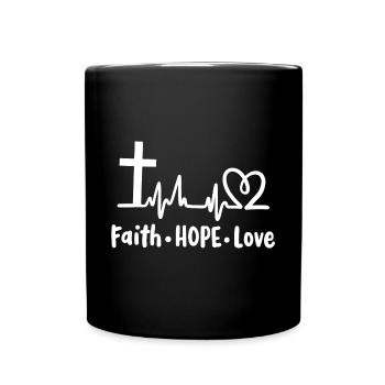 Christlich Glaube Religiös - Tasse einfarbig - Schwarz - Vorne