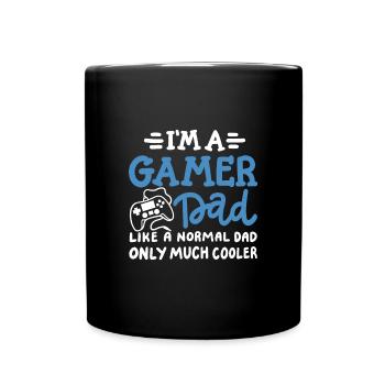 Gamer Papa Gaming Vatertag - Tasse einfarbig - Schwarz - Vorne
