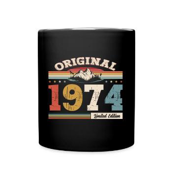 50ème Anniversaire Année 1974 Millésime 1974 Original - Mug uni - noir - Devant