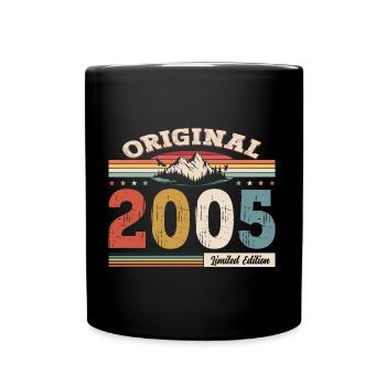 20th Birthday Year 2005 Vintage 2005 Original - Full Colour Mug - black - Front