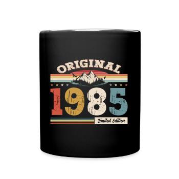 40. Geburtstag Baujahr 1985 Jahrgang 1985 Original - Tasse einfarbig - Schwarz - Vorne