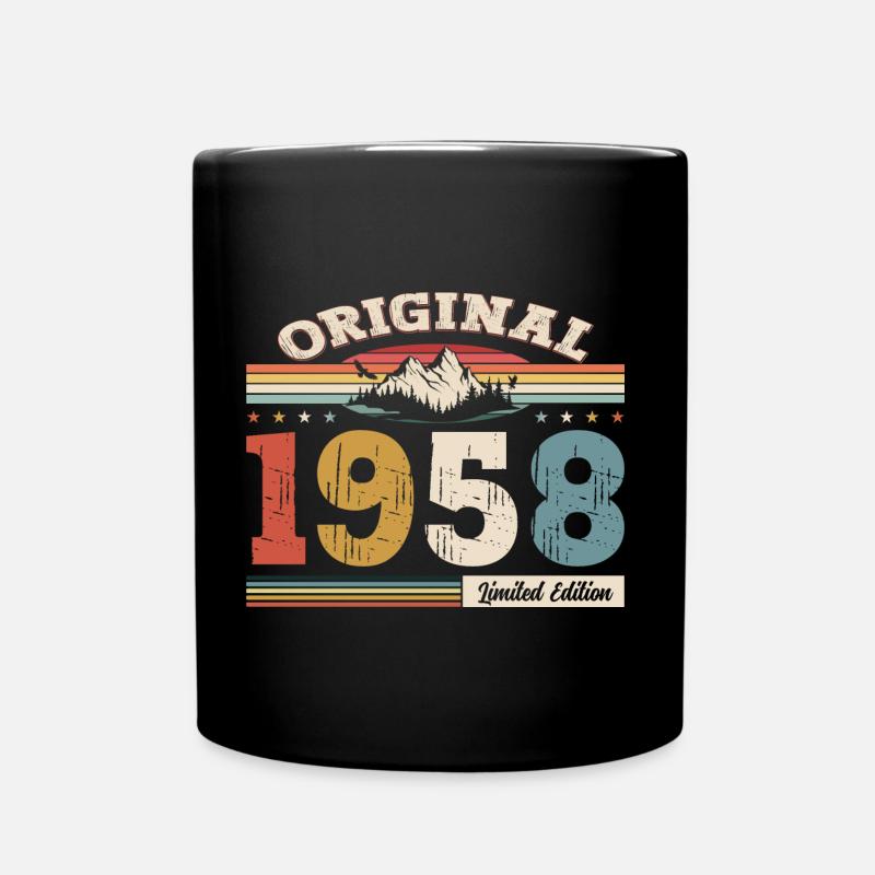 66e anniversaire Année de construction 1958 Année 1958 Original - Mug uni - noir