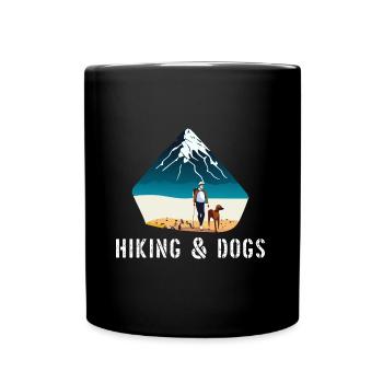 Randonnée et chiens Randonneur en plein air Randonnée pour animaux de compagnie - Mug uni - noir - Devant