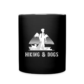 Randonnée et chiens Randonneur en plein air Randonnée pour animaux de compagnie - Mug uni - noir - Devant
