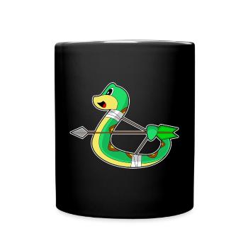 Snake Archer Bow - Full Colour Mug - black - Front