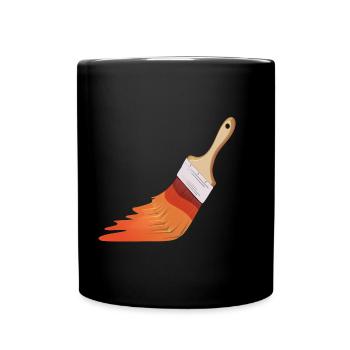 Pinceaux de peintre - Mug uni - noir - Devant
