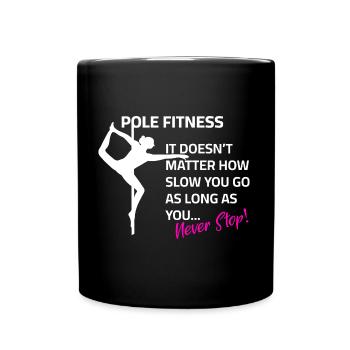 Pole dance dicton motivation à l’entraînement - Mug uni - noir - Devant