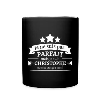 Christophe - Presque parfait - Mug uni - noir - Devant
