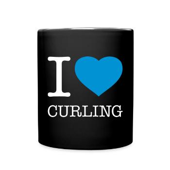 I LOVE CURLING - Full Colour Mug - black - Front