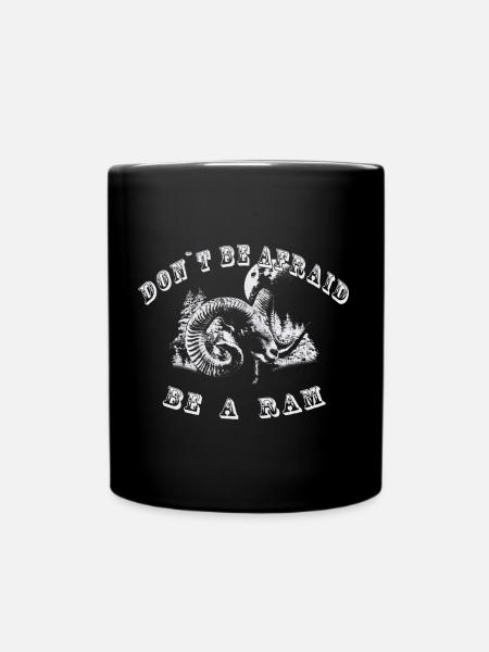 Sei ein Widder - Tasse einfarbig - Schwarz