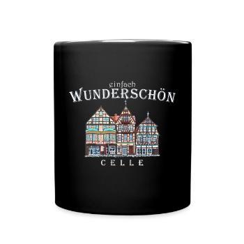 Celle, Basse-Saxe, Maisons à colombages, Allemagne - Mug uni - noir - Devant