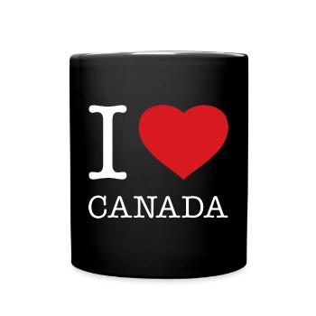 I LOVE CANADA Kanada - Full Colour Mug - black - Front