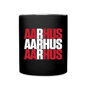 Aarhus Dänemark Fahne - Tasse einfarbig - Schwarz - Vorne