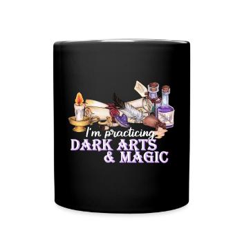 Magie, Zauberei Hexen Magier, tolle Geschenkidee - Tasse einfarbig - Schwarz - Vorne