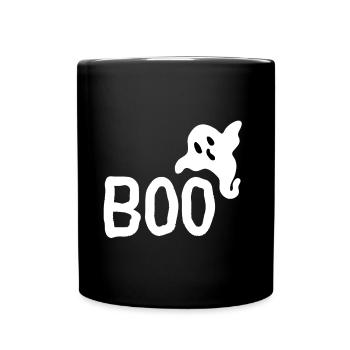 Halloween Boo Geist - Tasse einfarbig - Schwarz - Vorne