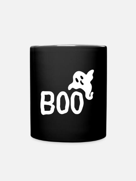 Halloween Boo Geist - Tasse einfarbig - Schwarz