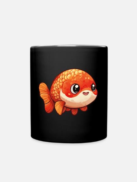 Ranchu Goldfisch - Tasse einfarbig - Schwarz