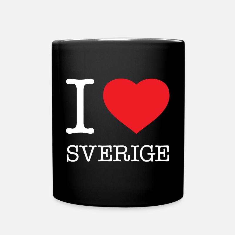 J’AIME SVERIGE Suède Schweden - Mug uni - noir