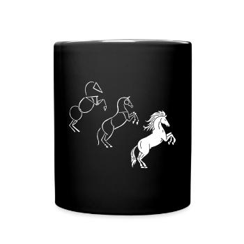 Draw me a white horse - Full Colour Mug - black - Front