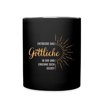 Das Göttliche in dir - Tasse einfarbig - Schwarz - Vorne