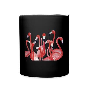 Ensemble d’aquarelle Vivid Flamingo - Mug uni - noir - Devant