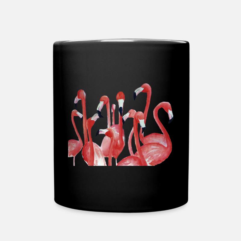Ensemble d’aquarelle Vivid Flamingo - Mug uni - noir