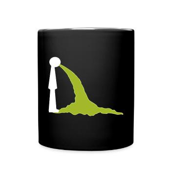 Trinkmotiv - Zum Kotzen - Eskalation und Absturz - Tasse einfarbig - Schwarz - Vorne