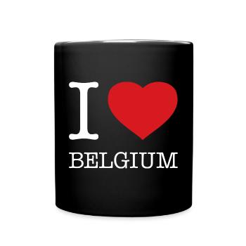 I LOVE BELGIUM Belgien - Full Colour Mug - black - Front