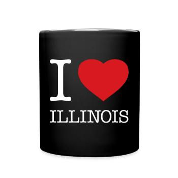 J’ADORE L’ILLINOIS - Mug uni - noir - Devant