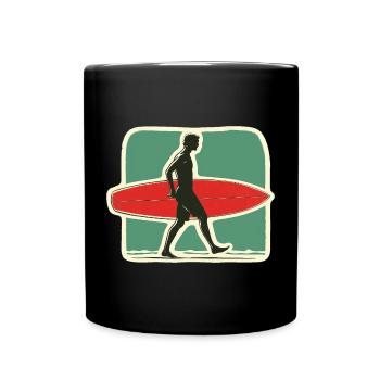 Retro Surfer - Quittez l’âge d’or du surf - Mug uni - noir - Devant